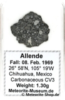 Allende Meteorit - 1,30 g Allende Meteorit - 1,30 g