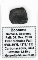 Boorama Meteorit CO3 (Motiv I): Einzigartig: Der erste Nikolaus-Meteoritenfall vom 06.12.2023 - Als der Himmel Geschichte schrieb Boorama Meteorit CO3 (Motiv I): Einzigartig: Der erste Nikolaus-Meteoritenfall vom 06.12.2023 - Als der Himmel Geschichte schrieb
