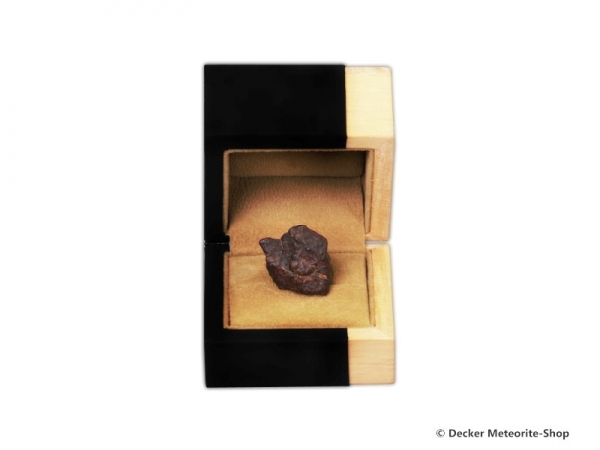 Sternschnuppe z.B. zur Taufe als Steinmeteorit in Holz-Geschenkbox