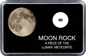 Mond Meteorit Lahmada 020 (Motiv: Abnehmender Mond)
