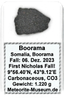 Boorama Meteorit CO3 (Motiv I): Einzigartig: Der erste Nikolaus-Meteoritenfall vom 06.12.2023 - Als der Himmel Geschichte schrieb Boorama Meteorit CO3 (Motiv I): Einzigartig: Der erste Nikolaus-Meteoritenfall vom 06.12.2023 - Als der Himmel Geschichte schrieb