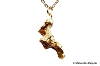 Eisen-Meteorit-Anhänger (Campo del Cielo | Natura | Vergoldet) - 7,80 g Eisen-Meteorit-Anhänger (Campo del Cielo | Natura | Vergoldet) - 7,80 g
