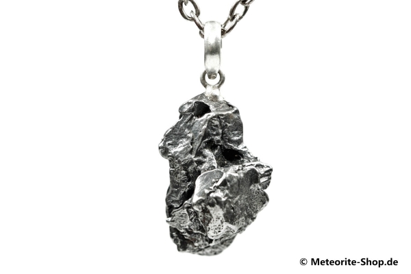 Eisen-Meteorit-Anhänger (Campo del Cielo | Natura | 925er Silber) - 6,70 g