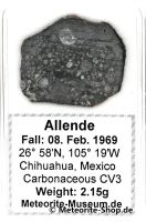 Allende Meteorit - 2,15 g Allende Meteorit - 2,15 g