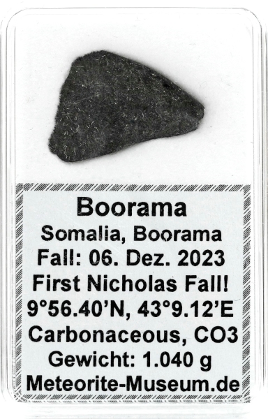 Boorama Meteorit CO3 (Motiv I): Einzigartig: Der erste Nikolaus-Meteoritenfall vom 06.12.2023 - Als der Himmel Geschichte schrieb