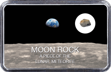 Mond Meteorit Lahmada 020 (Motiv: Blick auf Erde von Mond)