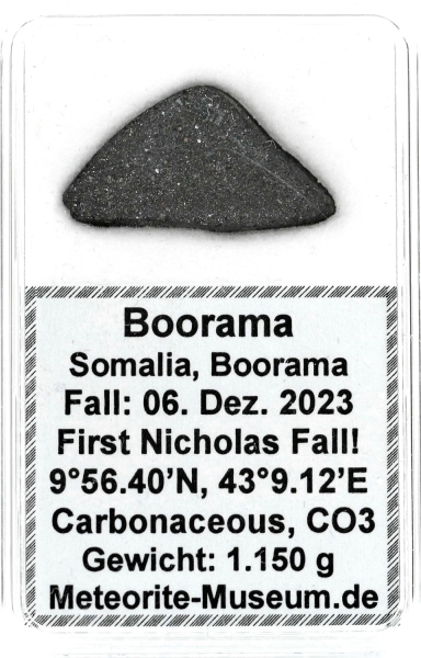 Boorama Meteorit CO3 (Motiv I): Einzigartig: Der erste Nikolaus-Meteoritenfall vom 06.12.2023 - Als der Himmel Geschichte schrieb