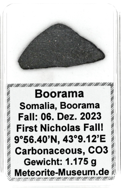 Boorama Meteorit CO3 (Motiv I): Einzigartig: Der erste Nikolaus-Meteoritenfall vom 06.12.2023 - Als der Himmel Geschichte schrieb