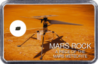 Mars Meteorit Ouargla 003 (Motiv: Mars Hubschrauber Ingenuity auf Marsoberfläche in Frontansicht) Mars Meteorit Ouargla 003 (Motiv: Mars Hubschrauber Ingenuity auf Marsoberfläche in Frontansicht)