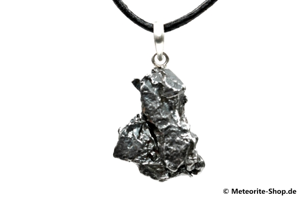 Eisen-Meteorit-Anhänger (Campo del Cielo | Natura | 925er Silber) - 7,00 g