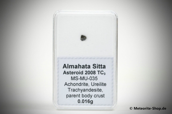 Almahata Sitta Meteorit (MS-MU-035: Ureilit > Trachyandesit) - 0,016 g