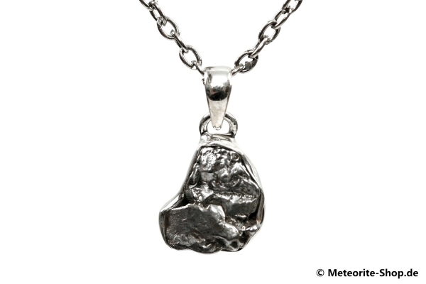 Eisen-Meteorit-Anhänger (Campo del Cielo | Gefasst | 925er Silber) - 3,90 g