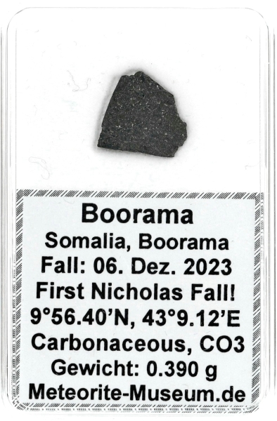 Boorama Meteorit CO3 (Motiv I): Einzigartig: Der erste Nikolaus-Meteoritenfall vom 06.12.2023 - Als der Himmel Geschichte schrieb