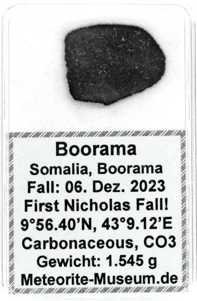 Boorama Meteorit CO3 (Motiv I): Einzigartig: Der erste Nikolaus-Meteoritenfall vom 06.12.2023 - Als der Himmel Geschichte schrieb