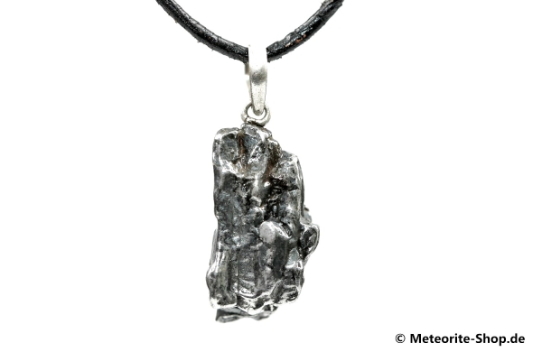 Eisen-Meteorit-Anhänger (Campo del Cielo | Natura | 925er Silber) - 7,80 g