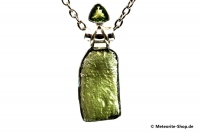 Moldavit-Anhänger (Tektit & Peridot | Natura | 925er Silber) - 4,70 g Moldavit-Anhänger (Tektit & Peridot | Natura | 925er Silber) - 4,70 g
