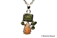 Multi-Stein-Anhänger (Moldavit, Olivin & Opal | Natura | 925er Silber) - 5,40 g Multi-Stein-Anhänger (Moldavit, Olivin & Opal | Natura | 925er Silber) - 5,40 g