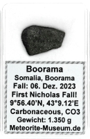Boorama Meteorit CO3 (Motiv I): Einzigartig: Der erste Nikolaus-Meteoritenfall vom 06.12.2023 - Als der Himmel Geschichte schrieb Boorama Meteorit CO3 (Motiv I): Einzigartig: Der erste Nikolaus-Meteoritenfall vom 06.12.2023 - Als der Himmel Geschichte schrieb