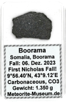 Boorama Meteorit CO3 (Motiv I): Einzigartig: Der erste Nikolaus-Meteoritenfall vom 06.12.2023 - Als der Himmel Geschichte schrieb Boorama Meteorit CO3 (Motiv I): Einzigartig: Der erste Nikolaus-Meteoritenfall vom 06.12.2023 - Als der Himmel Geschichte schrieb