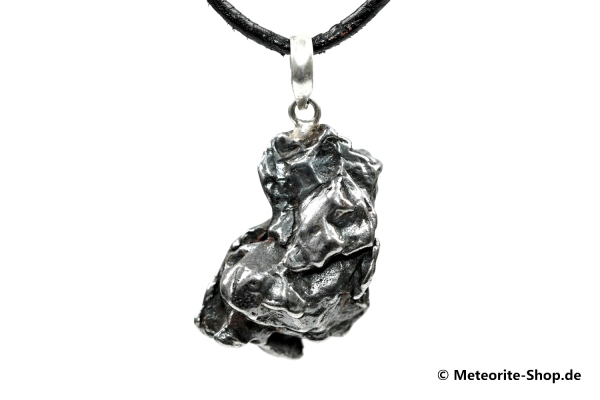 Eisen-Meteorit-Anhänger (Campo del Cielo | Natura | 925er Silber) - 7,70 g
