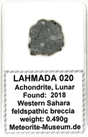 Lahmada 020 Mond Meteorit - 0,490 g Lahmada 020 Mond Meteorit - 0,490 g