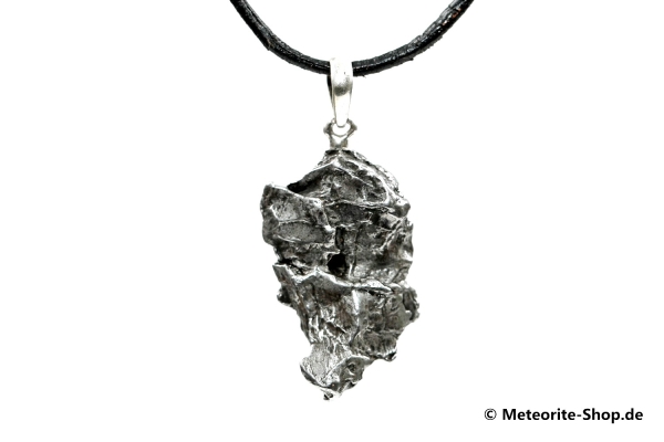 Eisen-Meteorit-Anhänger (Campo del Cielo | Natura | 925er Silber) - 5,20 g