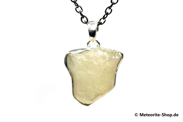 Libyscher Wüstenglas-Anhänger (Impaktglas | Natura | 925er Silber) - 9,20 g