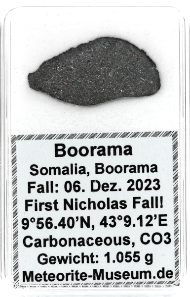 Boorama Meteorit CO3 (Motiv I): Einzigartig: Der erste Nikolaus-Meteoritenfall vom 06.12.2023 - Als der Himmel Geschichte schrieb